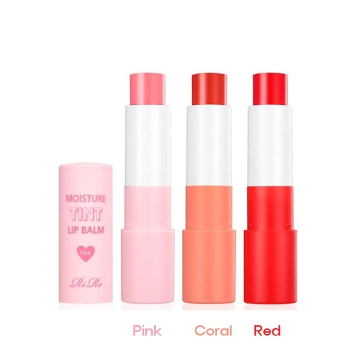 Moisture Tint Lip Balm-Vegetable oil, Shea butter, Avocado Oil-Long-lasting colors,Lip Repair,Dry Lip Treatment-Moisturizing Lip Care 0.12oz. (Coral)-Velvo Beauty