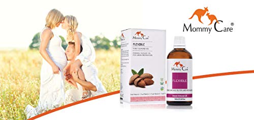 Mommy Care Perineal Massage Oil Labor Preparation, Flexible Perineal Massage Oil, Sweet Almond Oil For Pregnancy and Postpartum Recovery 100ml/3.38 fl.oz Certified Organic All Natural-Velvo Beauty