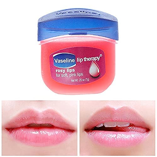 Vaseline Lip Therapy Lip Balm Mini, Rosy Lips | Lip Repair in a Container for Cracked, Dry Lip | Travel Size 0.25 Oz (Pack of 6)-Velvo Beauty