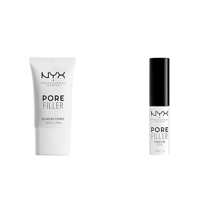 NYX PROFESSIONAL MAKEUP Pore Filler Blurring Primer and Targeted Primer Stick Bundle, Vegan Face Primers-Velvo Beauty