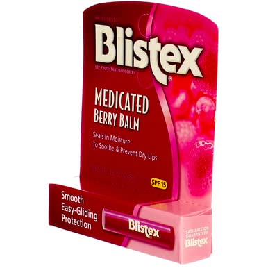 Blistex Medicated Lip Balm with SPF 15 for Dryness, Chapping and Soothes Irritated Lips, 0.15oz - Pack of 6-Velvo Beauty