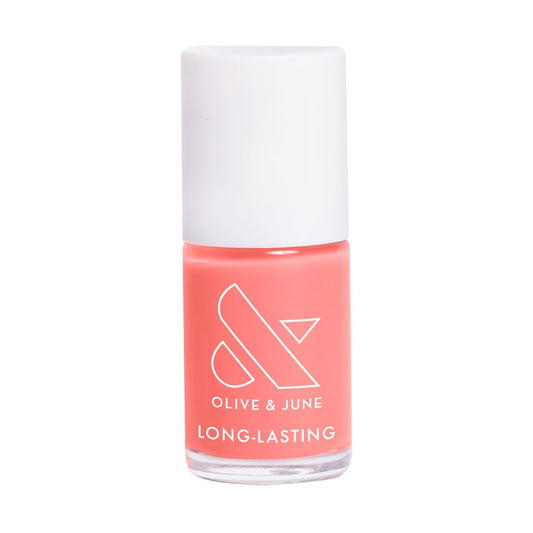 Olive & June Long Lasting Nail Polish | Plump, Gel-Like Finish No Lamp Needed, Lasts up to 10 days | Salon-Quality at Home | 15-Free, Vegan & Cruelty-Free Chip-Resistant | Papaya Gloss, Coral-Velvo Beauty