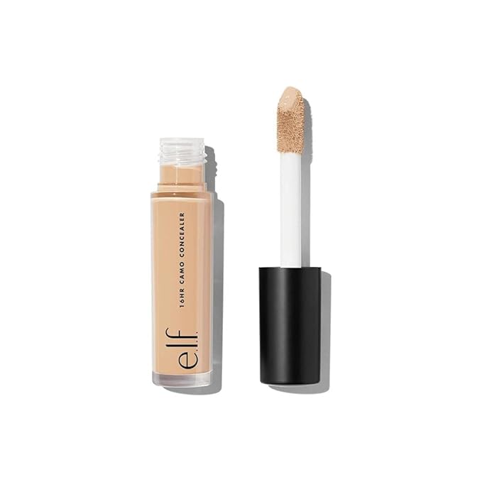e.l.f. 16HR Camo Concealer, Full Coverage & Highly Pigmented, Matte Finish, Tan Neutral, 0.203 Fl Oz (6mL)-Velvo Beauty