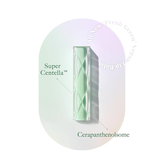 YNM Fresh Green Lip Balm 4g, Certified Vegan, Non-Sticky Sleep Lip Mask, k-beauty, Made in Korea, Irrtation index of 0.000, Super centella complex, Centella asiatica extract-Velvo Beauty