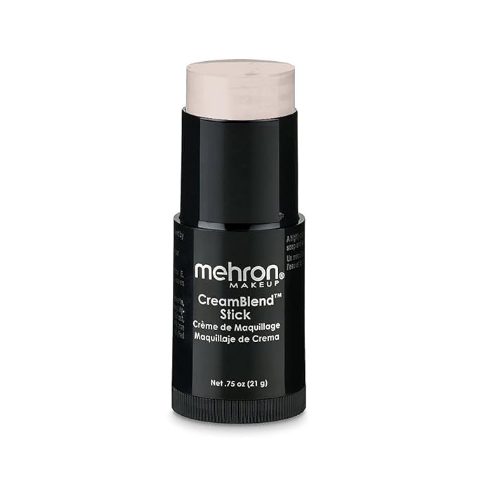 Mehron Makeup CreamBlend Stick | Face Paint, Body Paint, & Foundation Cream Makeup | Perfect for Halloween .75 oz (21 g) (Butterfly Ivory)-Velvo Beauty