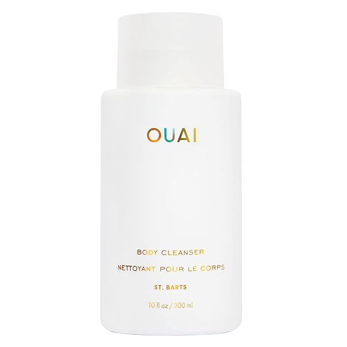 OUAI Body Cleanser, St. Barts - Foaming Body Wash with Jojoba Oil and Rosehip Oil to Hydrate, Nurture, Balance and Soften Skin - Paraben, Phthalate and Sulfate Free Skin Care Products - 10 Oz-Velvo Beauty