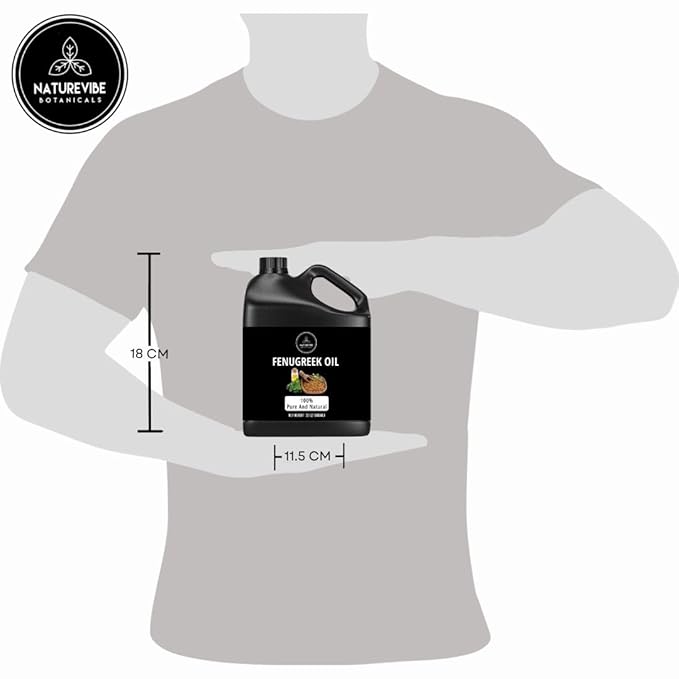 Naturevibe Botanicals Fenugreek Oil 32 Ounces | 100% Pure and Natural | Great for Skin Care and Hair Care-Velvo Beauty