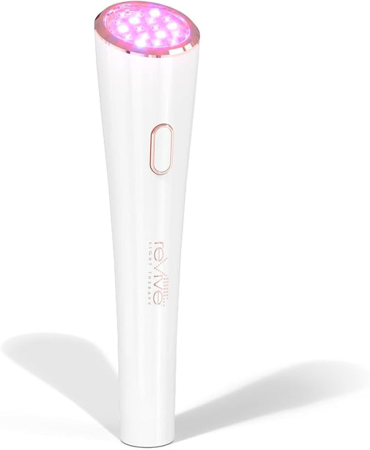 reVive Light Therapy Lux Collection GLO Acne Device for Face, Red & Blue Light Therapy LED Wand-Velvo Beauty