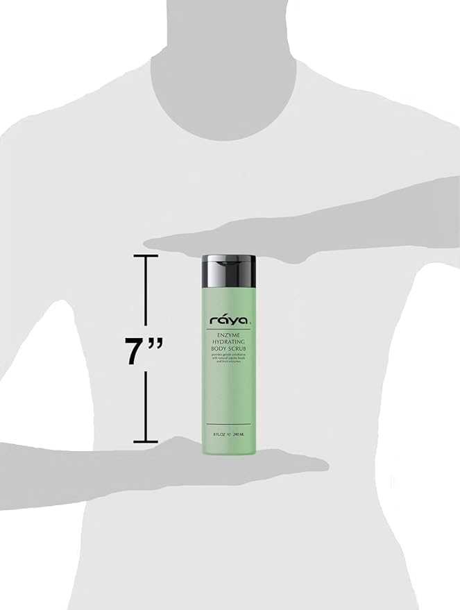 RAYA Enzyme Hydrating Body Scrub 8 oz Cucumber Scent (S-104) | Gentle and Exfoliating Body Scrub | Made with Seaweed, Jojoba Beads, and Fruit Enzymes-Velvo Beauty