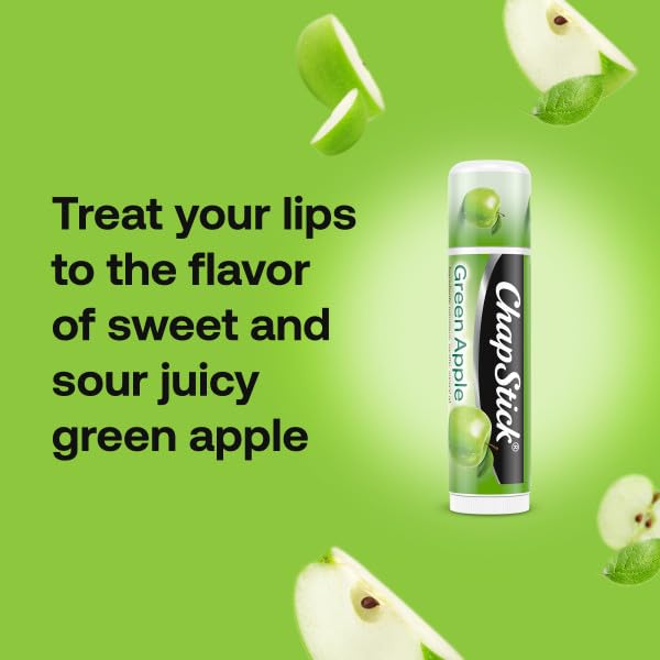 ChapStick Bulk Lip Balm Green Apple, Lip Care Tubes, 0.15 oz, 144 ct case-Velvo Beauty