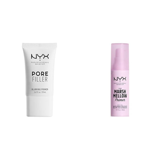 NYX PROFESSIONAL MAKEUP Pore Filler Blurring Primer and Marshmellow Smoothing Primer Vegan Face Primers-Velvo Beauty