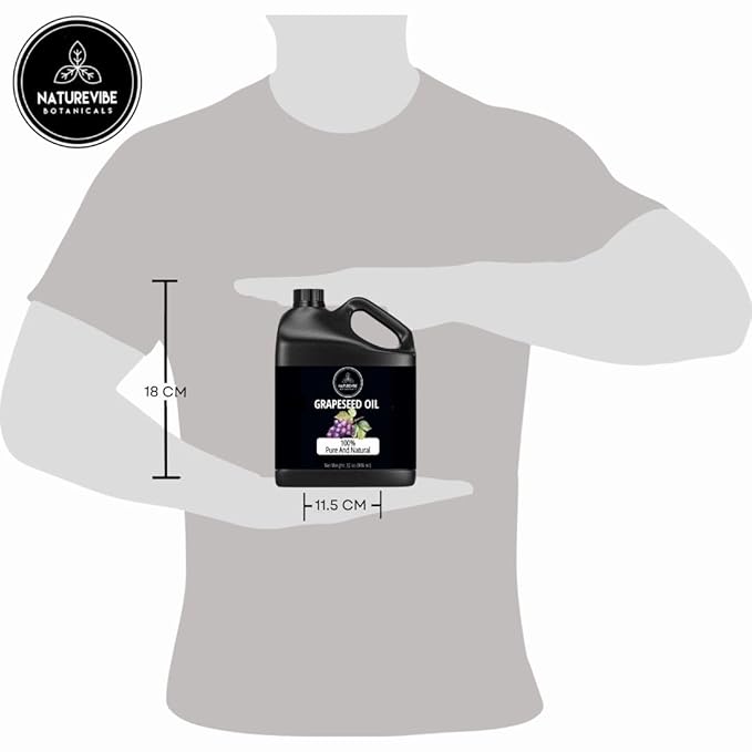 Naturevibe Botanicals Grapeseed Oil 32 Ounces | 100% Pure and Natural | Great for Skin Care and Hair Care-Velvo Beauty