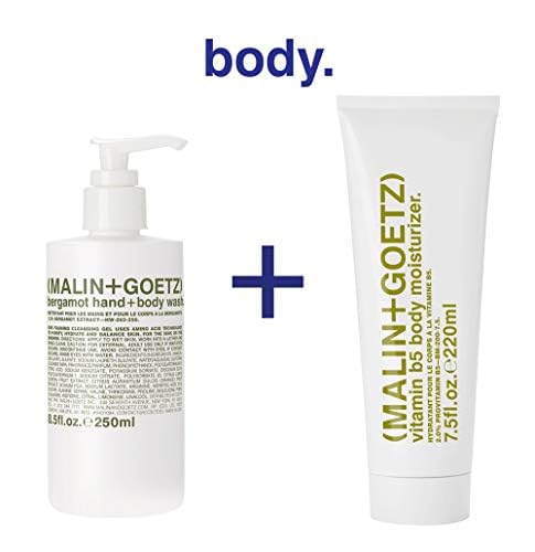 Malin + Goetz Essential Bergamot Purifying, Hydrating Hand + Body Wash, Natural Ingredients for All Skin Types, Soap for Sensitive, Dry Skin, No Stripping, Irritation, 16 Fl Oz-Velvo Beauty