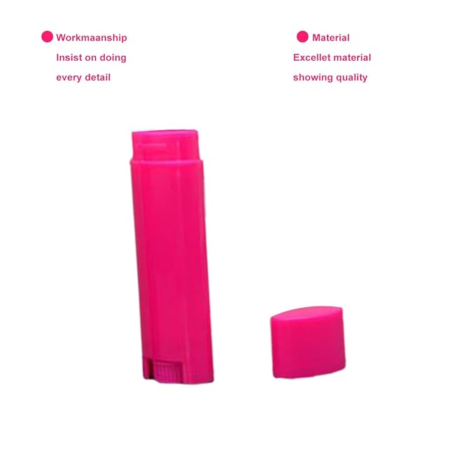 5ml 100Pcs Empty Oval Deodorant Lip balm Tubes Containers Twist-up Refillable Containers for Lipstick,Chapstick,Homemade Lip balm,DIY Deodorants(Hot Pink)-Velvo Beauty