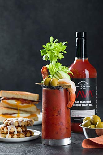 (3 Pack) LAVA Premium Bloody Mary Mix; Italian San Marzano Tomatoes, No Artificial Sweeteners, Vegan, Ready to Use, No Added Sugar, 1-Liter (33.8oz) Glass-Velvo Beauty