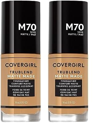 COVERGIRL TruBlend Matte Made Liquid Foundation, Sand Beige (Pack of 2)-Velvo Beauty
