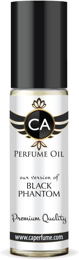 CA Perfume Club Impression of By Kln Black Phantom For Women & Men Replica Fragrance Body Oil Dupes Alcohol-Free Essential Aromatherapy Sample Travel Size Long Lasting Attar Roll-On 0.3 Fl Oz/10ml-Velvo Beauty