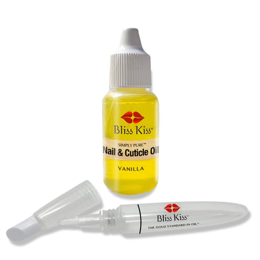 Bliss Kiss Simply Pure Dropper with Refillable Cuticle Squeeze Pen Kit (Vanilla, Single Pen)-Velvo Beauty
