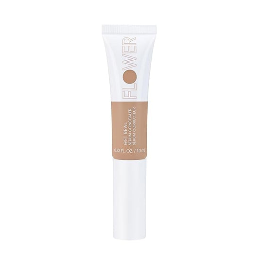 FLOWER BEAUTY By Drew Barrymore Get Real Serum Concealer - Brightens Skin + Blurs Blemishes - Hydrating Serum- Sand-Velvo Beauty