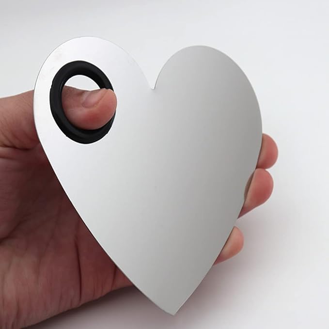 Heart Shaped Makeup Palette Stainless Steel Nail-art Cosmetic Artist Mixing Palette with a Spatula Tool-Velvo Beauty
