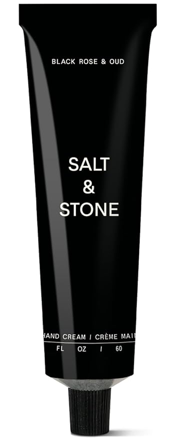 Salt & Stone Hand Cream for Women & Men | Black Rose & Oud | Hydrates, Nourishes & Softens Skin | Restores Dry Cracked Hands | Fast-Absorbing | Cruelty-Free & Vegan (2 fl oz)-Velvo Beauty