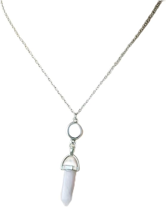 Turquoise Crystal Necklace for Women Hexagonal Healing Gemstone Spiritual Energy Pendant Necklace Jewelry for Women-Velvo Beauty