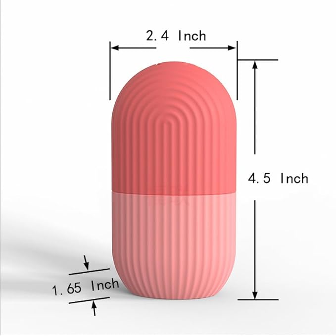 XHJRI Ice Cube Roller Massager for Face, Eyes and Neck Naturally Conditioning and Skin Care,De-Puff Eye Bags,Reduce Migraine Pain,Reusable Massage Silicone Ice Mold (Pink)-Velvo Beauty