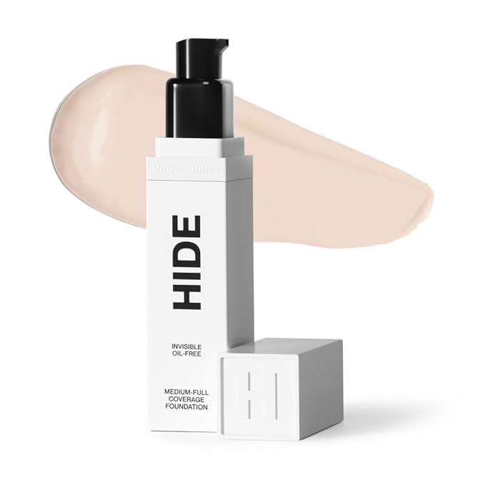 HIDE PREMIUM Liquid Foundation, Multi-Use Waterproof Foundation, Medium/Full Coverage Foundation, Shades for All Skin Types (See Shade Finder), Chiffon, 1 fl oz-Velvo Beauty
