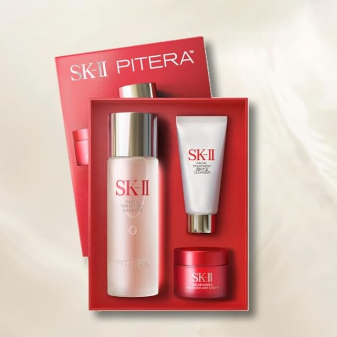 SK-II PITERA Youth Essentials Kit, (CLEANSER 0.7 OZ + ESSENCE 2.5 OZ + ADVANCED AIRY CREAM 0.5 OZ)-Velvo Beauty