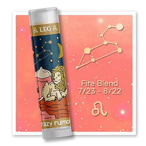 Crazy Rumors Leo Zodiac All Natural, Plant Based Lip Balm to Moisturize and Nourish your Lips - Fire Blend (Sweet Orange, Fresh Berry, Aromatic Spice)-Velvo Beauty