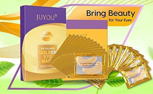 48Pcs/24Pairs 24K Gold Gel Crystal Collagen Eye Pads, Under Eye Mask for Moisturizing, Fine Lines, Dark Circles& Puffy Eyes Under Eye Patches-Velvo Beauty