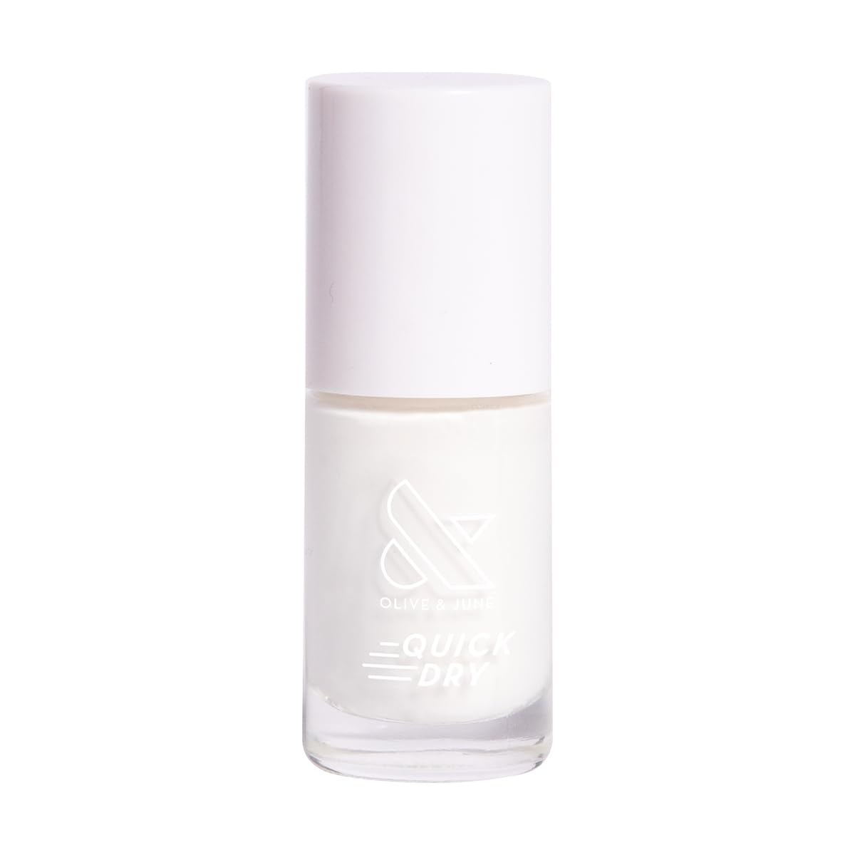Olive & June Quick Dry Nail Polish | Instant, Fast-Drying, Smudgeproof Color | 15-free, Vegan, Cruelty-Free Formula | Lasts up to 5 Days | Salon-Quality Manicure, Pedicure at Home | Swan Opaque White-Velvo Beauty