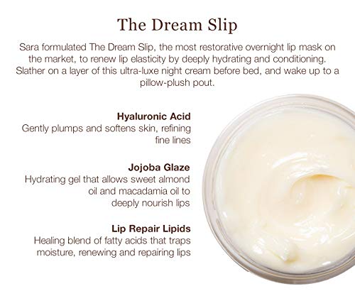 Sara Happ The Dream Slip Overnight Lip Mask Gently Restore, Heal and Renew Lips Overnight with Lip Repair Lipids & Hyaluronic Acid, 0.5 oz.-Velvo Beauty