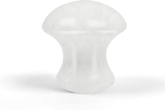 1 Pc Mushroom Jade Gua Sha Facial Tools, Jade Roller Guasha Massage Crystal WhiteJade Stone Mushroom Shaped Face Lift Remove Wrinkles Massager for Women Spa, Massage Knobs for Body Relaxing-Velvo Beauty