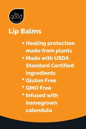 All Good SPF 15 Lip Balm for Soft Smooth Lips - Calendula, Lavender, Olive Oil, Beeswax, Vitamin E | Zinc Oxide Sun Protection (Original)(2-Pack)-Velvo Beauty