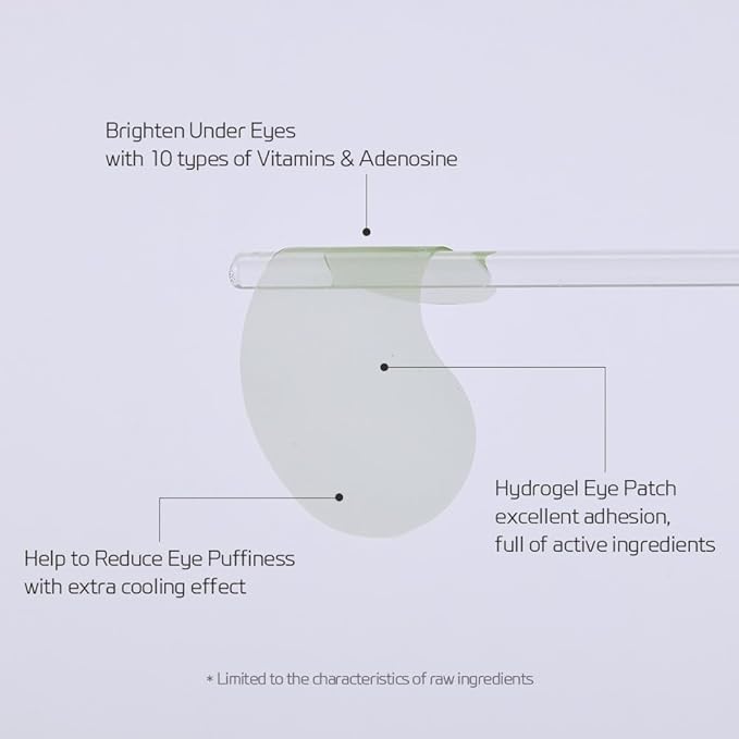 Chill Down Gel Eye Mask 60ea (30pairs) - Cooling Hydrogel Eye Patch with Catechins, Arnica Flower, Vitamins, Caffeine for Relieving Tired Eye Area, Brightening, Reducing Eye Bags, Puffy Eye-Velvo Beauty