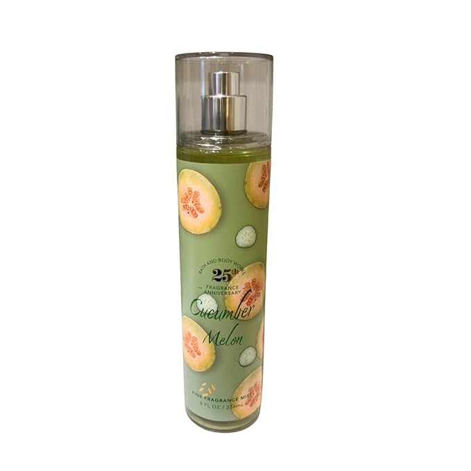 Bath & Body Works Cucumber Melon Fine Fragrance Mist 8oz and Body Cream 8oz-Velvo Beauty