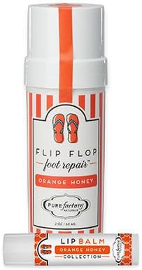 Flip Lip Combo Foot Repair Lip Balm PURE Factory Orange Honey 2oz Moisturizer-Velvo Beauty