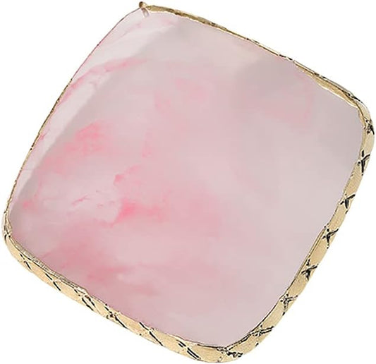 Square Nail Art Palette Painting Makeup Palette Tray Cosmetic Nail Gel Polish Colors Mixing Pallet Pink-Velvo Beauty