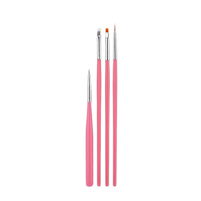 20pcs Nail Art Brushes Set, Nail Art Design Pen Painting Tools with Nail Extension Gel Brush, Nail Polish Brush, Builder Nail Gel Brush, Dotting needle,Adhesive drill pen (PinkFlower)-Velvo Beauty