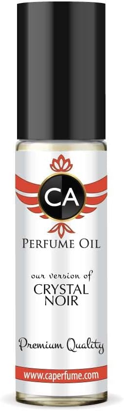 CA Perfume Impression of Crystal Noir For Women Replica Fragrance Body Oil Dupes Alcohol-Free Essential Aromatherapy Sample Travel Size Concentrated Long Lasting Attar Roll-On 0.3 Fl Oz/10ml-Velvo Beauty