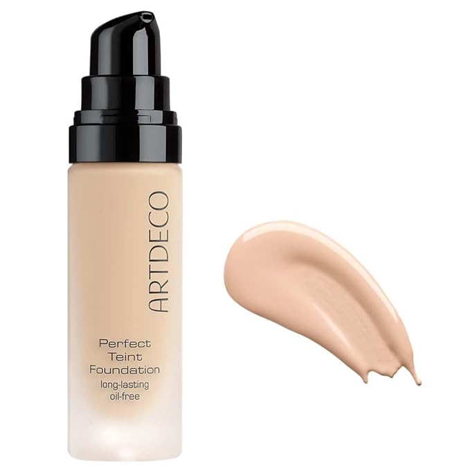 ARTDECO Perfect Teint Foundation - Gentle Ivory N°08 - Lightweight Liquid Formula - Medium to Full Coverage - Without Mask-Like Effect - Conceals Imperfections - Vegan Makeup - Hyaluron - 0.67 Fl Oz-Velvo Beauty