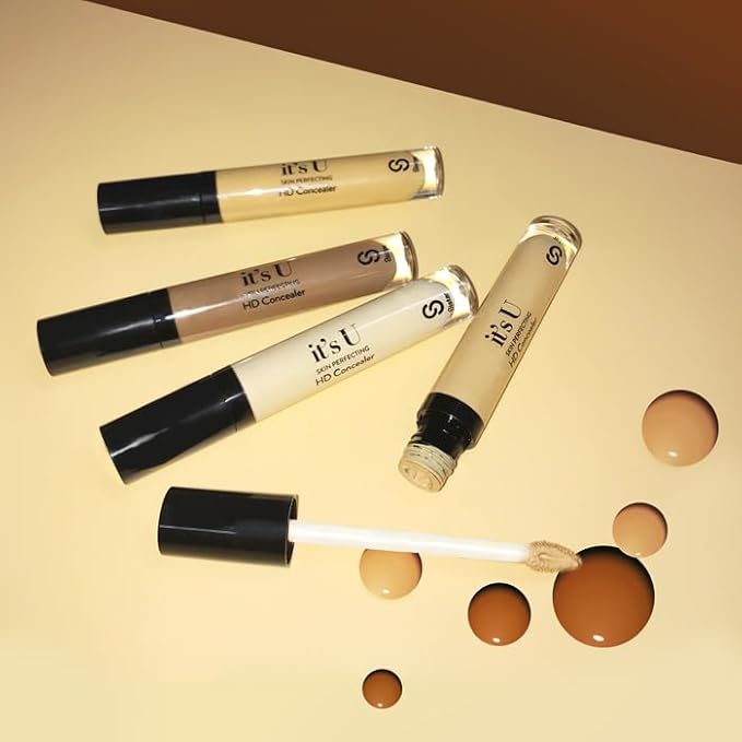 Sistar it's U Skin Perfecting HD Concealer Full Coverage Lightweight Long Lasting Correcting Liquid Contour Cover Masker Makeup 5 ml / 0.17 fl. oz (Honey Beige)-Velvo Beauty