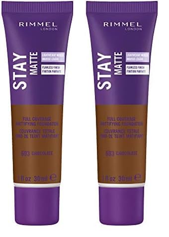 Rimmel Stay Matte Foundation, Chocolate, 1 Fluid Ounce (Pack of 2)-Velvo Beauty