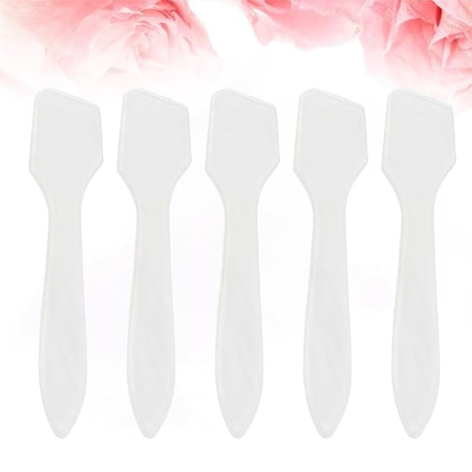 Healifty 50pcs Makeup Spatula Tool Scoop Beauty Tools Makeup Spoons Transparent Spatula Facial Cream Spatula Cosmetic Spatula Smooth Waxing Spatulas makeup tools Household items Disposable-Velvo Beauty