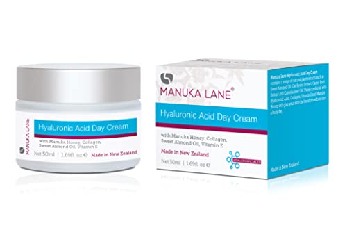 Manuka Lane Hyaluronic Acid Day Cream for Face and Neck with Oat Kernel Extract, Camellia Seed Oil & Sweet Almond Oil | Plant Based Formula | Carefully formulated to keep your skin young and healthy!-Velvo Beauty