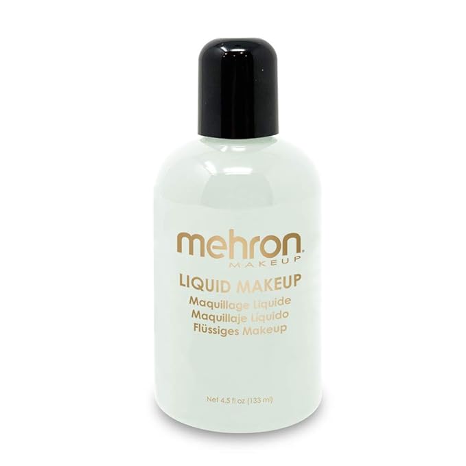 Mehron Makeup Liquid Makeup | Face Paint and Body Paint Perfect for Halloween, Cosplay I Air Brush Compatible 4.5 oz (133 ml) (GLOW IN THE DARK)-Velvo Beauty