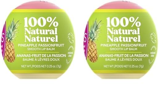 eos 100% Natural Lip Balm- Pineapple Passionfruit, All-Day Moisture, Made for Sensitive Skin, Lip Care Products, 0.25 oz (Pack of 2)-Velvo Beauty