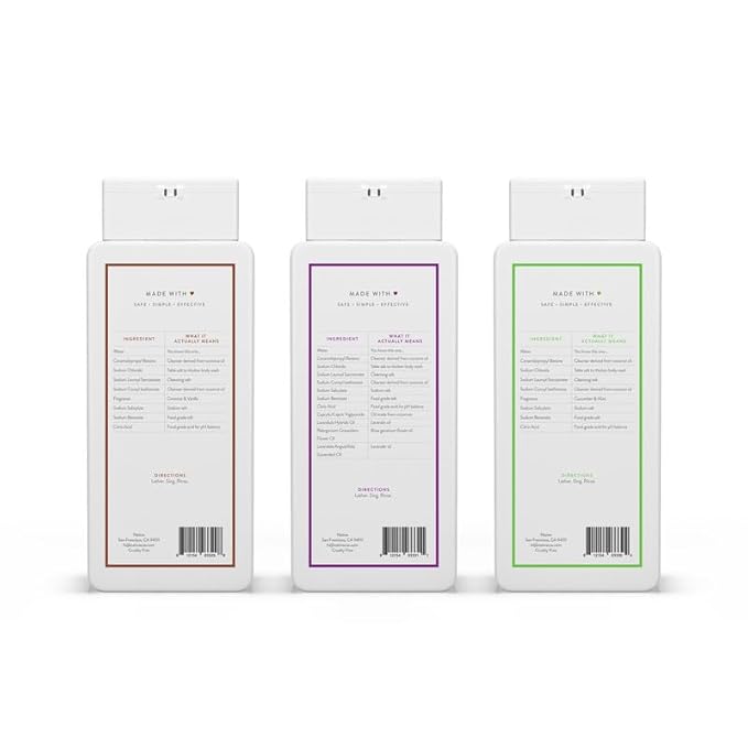 Native Body Wash Contains Naturally Derived Ingredients | for Women & Men, Sulfate, Paraben, & Dye Free Leaving Skin Soft & Hydrated |Coconut & Vanilla, Lavender Rose, & Cucumber Mint, 18 oz Pack of 3-Velvo Beauty