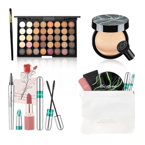Makeup Sets for Women Girls Air Cushion Eyebrow Pencil Eyeshadow Palette Mascara Lipstick Makeup Bag, Create Sophisticated Makeup for Your Wife & Girlfriend-Velvo Beauty